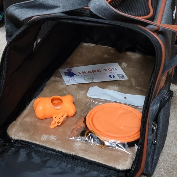 Pet Carrier Dog or Cat Grey w/Extras 18"L x 11"W x 12"H   Bran New! - Picture 5 of 5